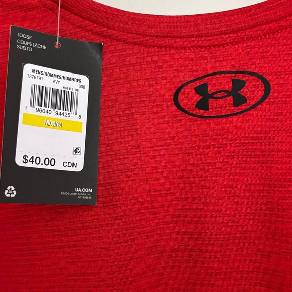 NEW UNDER ARMOUR Mens Loose Fit T Shirt, Polyester/Elastane, Size M, Never Worn - Picture 7 of 9